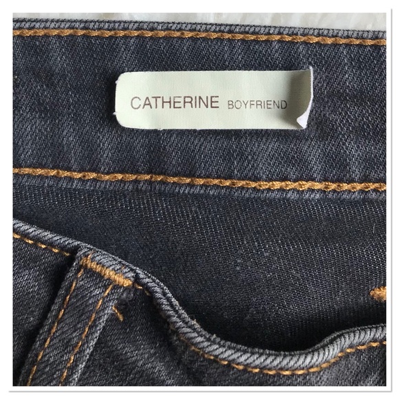 Kut From The Kloth Catherine Boyfriend Jeans Dark Gray Black Distressed Size 4 - Picture 8 of 10